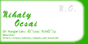 mihaly ocsai business card